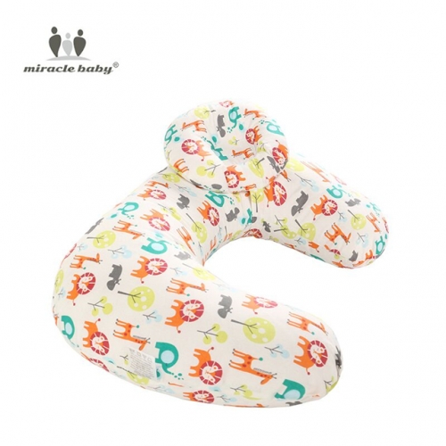 Miracle Baby Almohada de Lactancia Materna 100% Algodòn,Almohada de Maternidad Embarazo Extraíble y Lavable Forma U, para Madres Amamantan